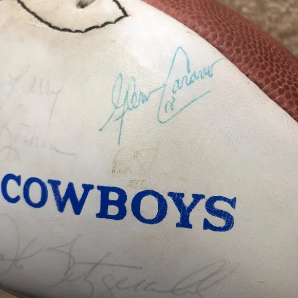 Vintage 1980's Dallas Cowboys Autographed Signed Football - No COA - Picture 11 of 16